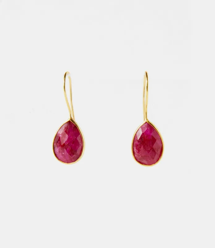 Gemstone Teardrop Earrings sold by Karen Kane