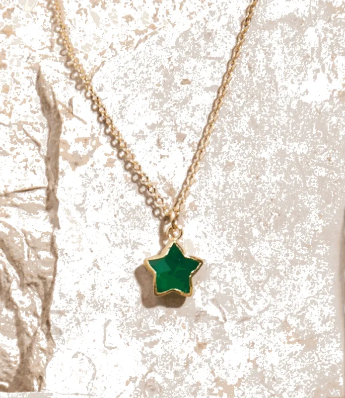 Green Onyx Star Necklace made by Karen Kane