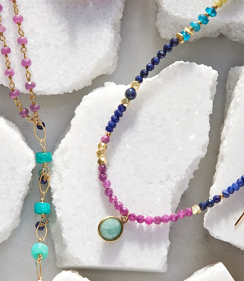 Aurora Beaded Gemstone Necklace sold by Karen Kane