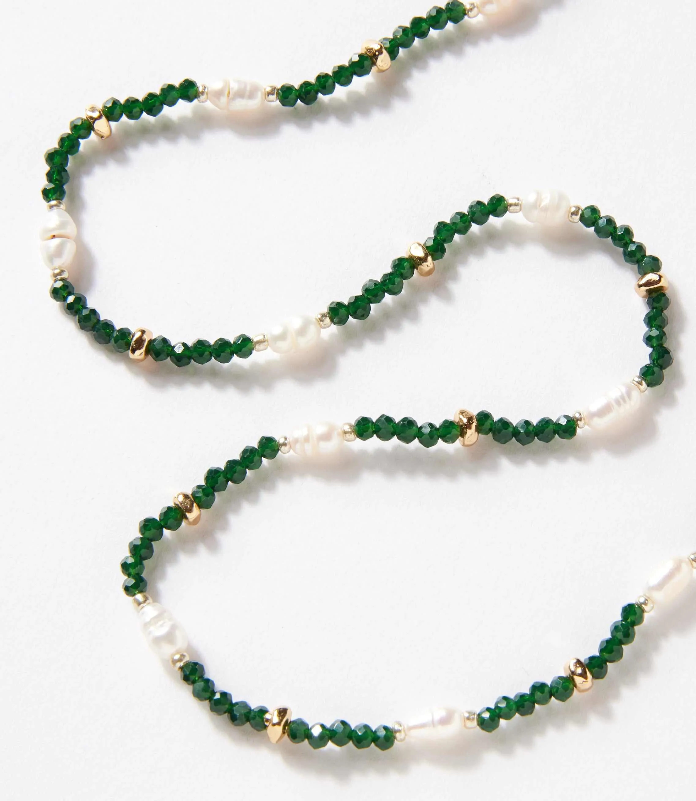 Beaded Gemstone And Pearl Stretch Bracelet sold by Karen Kane product image thumbnail 4