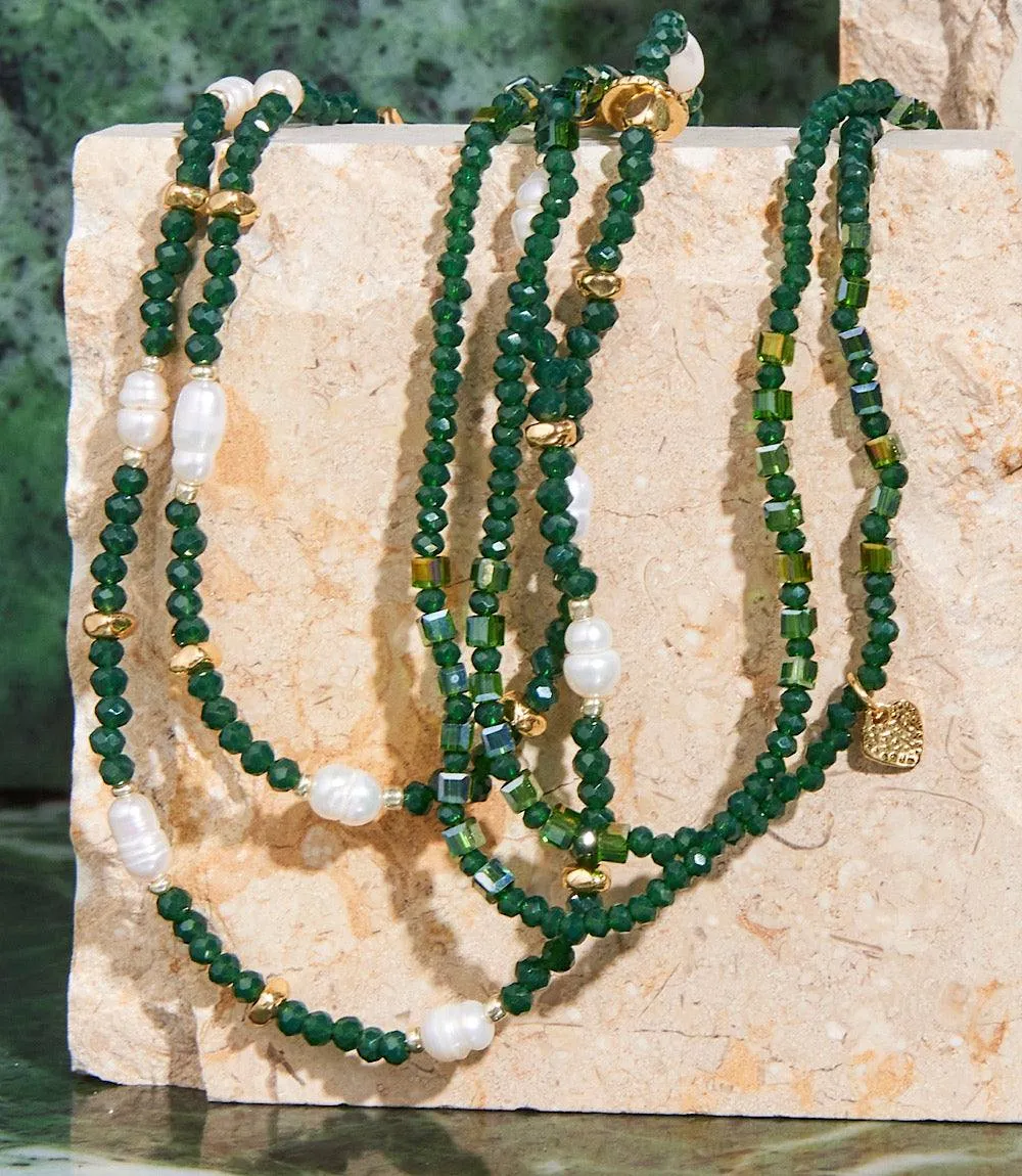 Beaded Gemstone And Pearl Stretch Bracelet sold by Karen Kane product image thumbnail 5