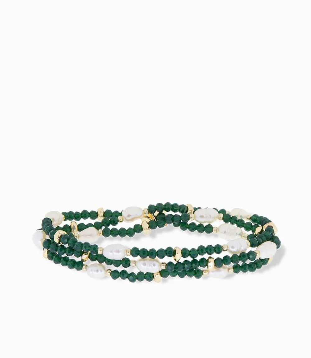 Beaded Gemstone And Pearl Stretch Bracelet sold by Karen Kane product image thumbnail 3