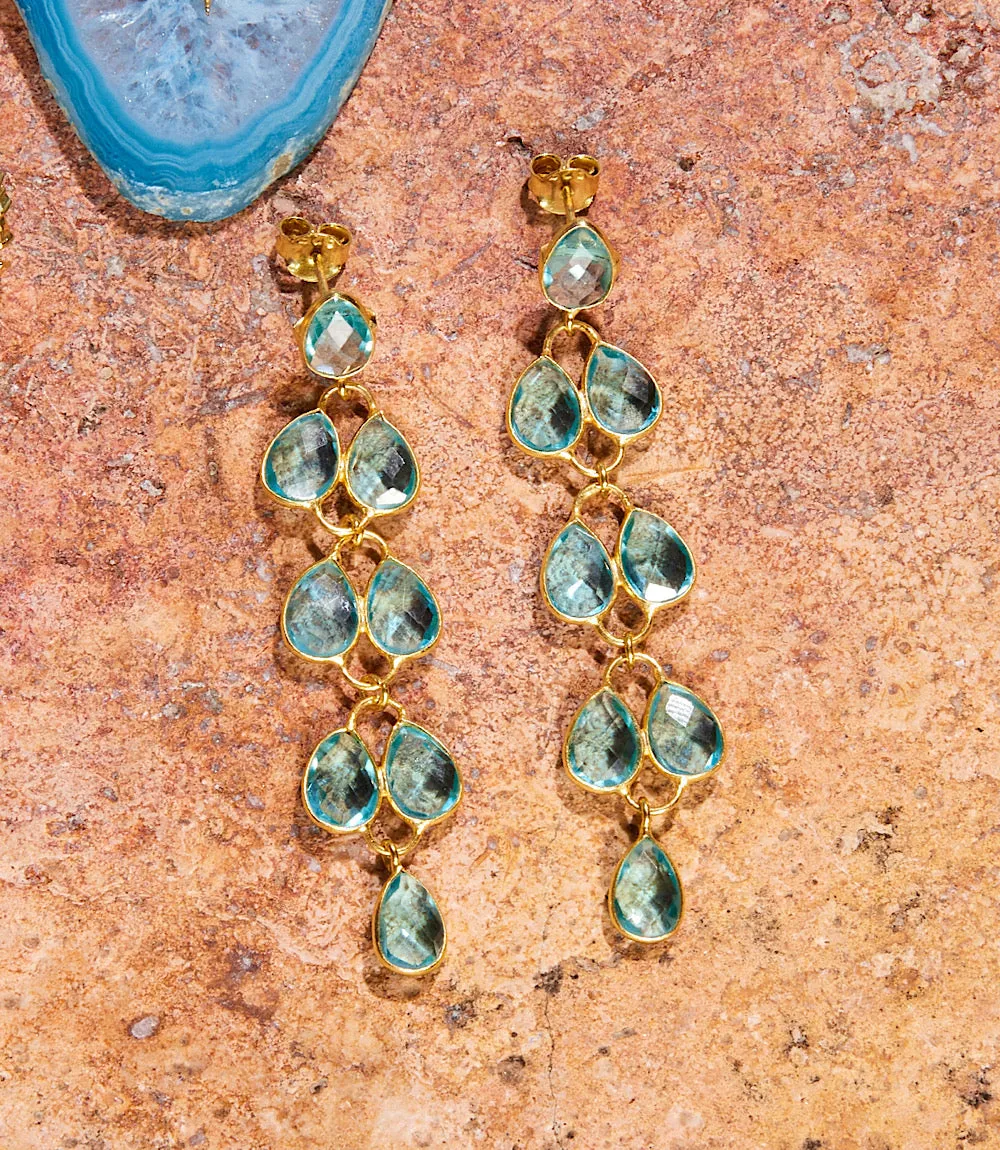 Feather Drop Gemstone Earrings sold by Karen Kane product image thumbnail 5