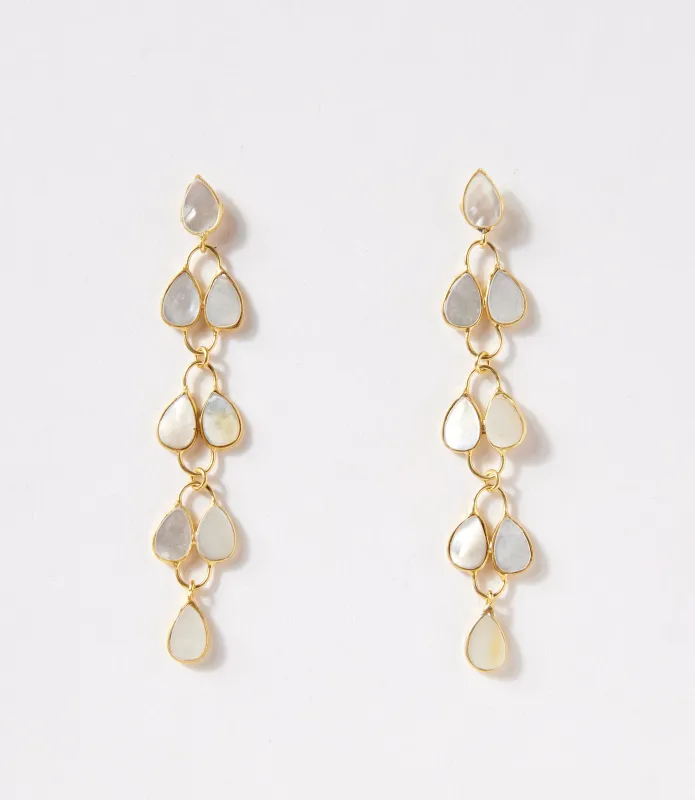 Feather Drop Gemstone Earrings sold by Karen Kane