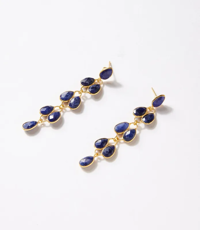 Feather Drop Gemstone Earrings sold by Karen Kane