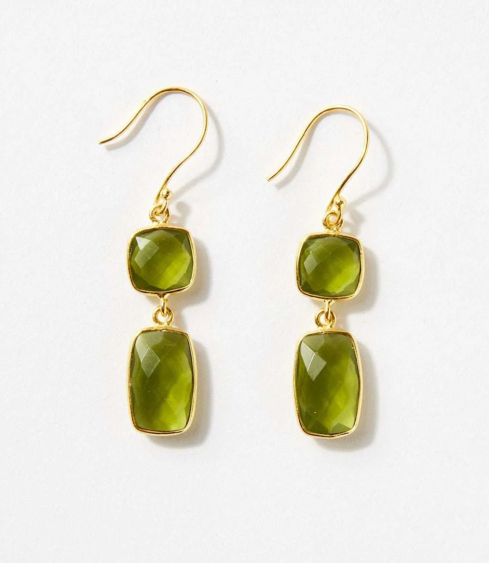 Gemstone Double Drop Earrings sold by Karen Kane product image thumbnail 3