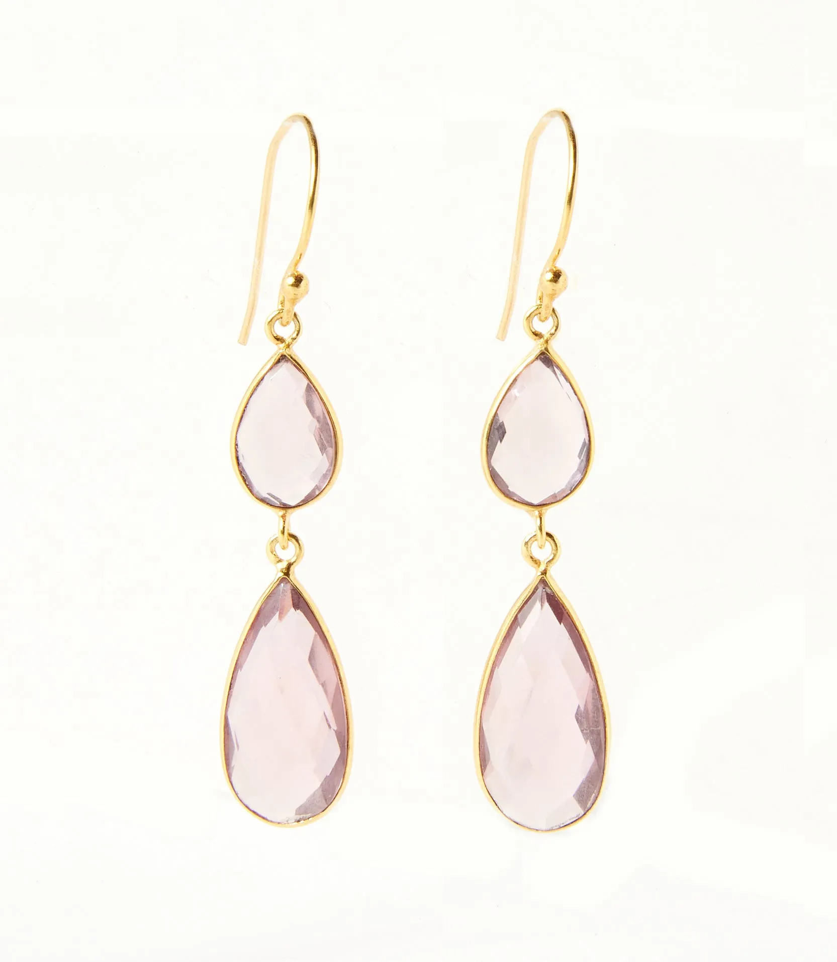 Double Teardrop Gemstone Earrings sold by Karen Kane product image thumbnail 3