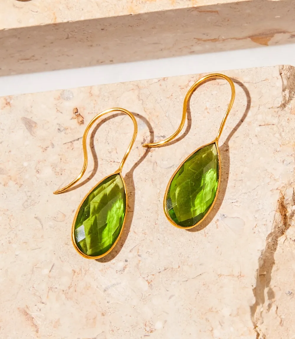 Long Teardrop Gemstone Earrings sold by Karen Kane