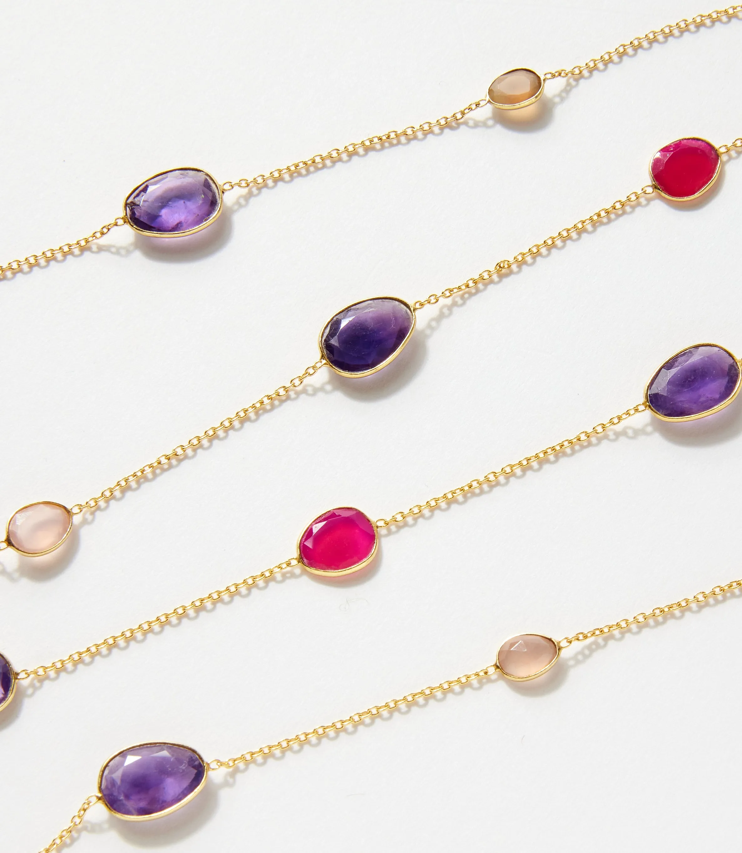 Long Gemstone Station Necklace sold by Karen Kane product image thumbnail 2