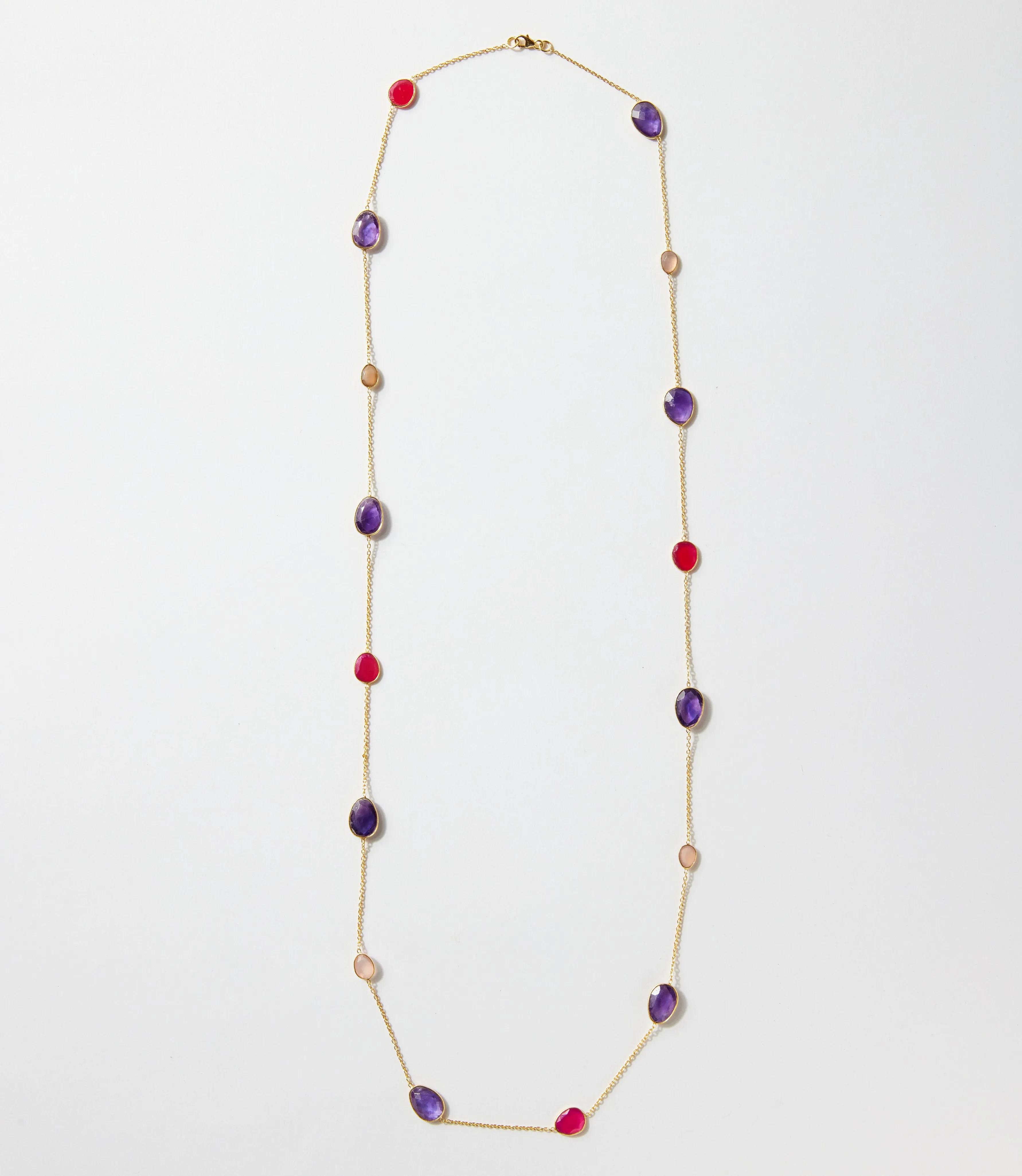 Long Gemstone Station Necklace sold by Karen Kane product image thumbnail 3