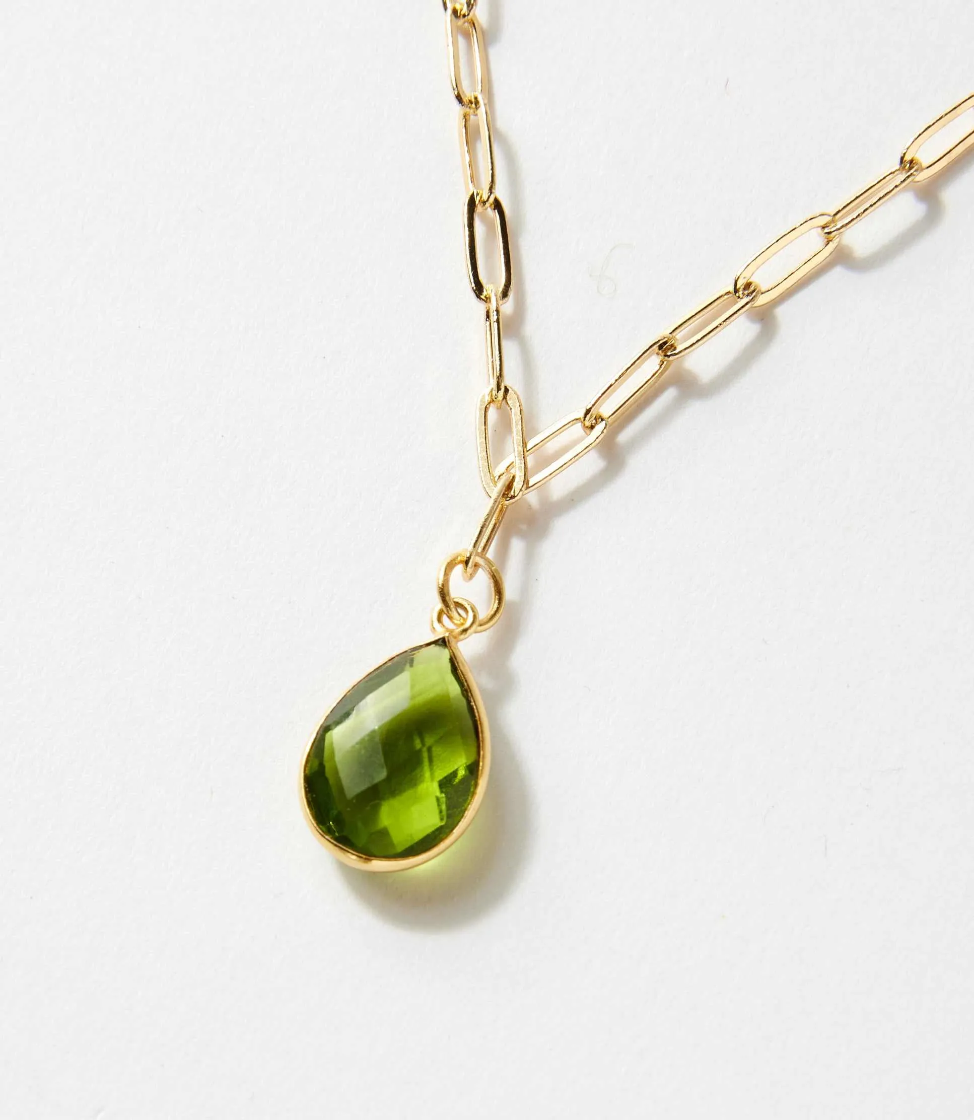 Peridot Gemstone Teardrop Necklace sold by Karen Kane product image thumbnail 5