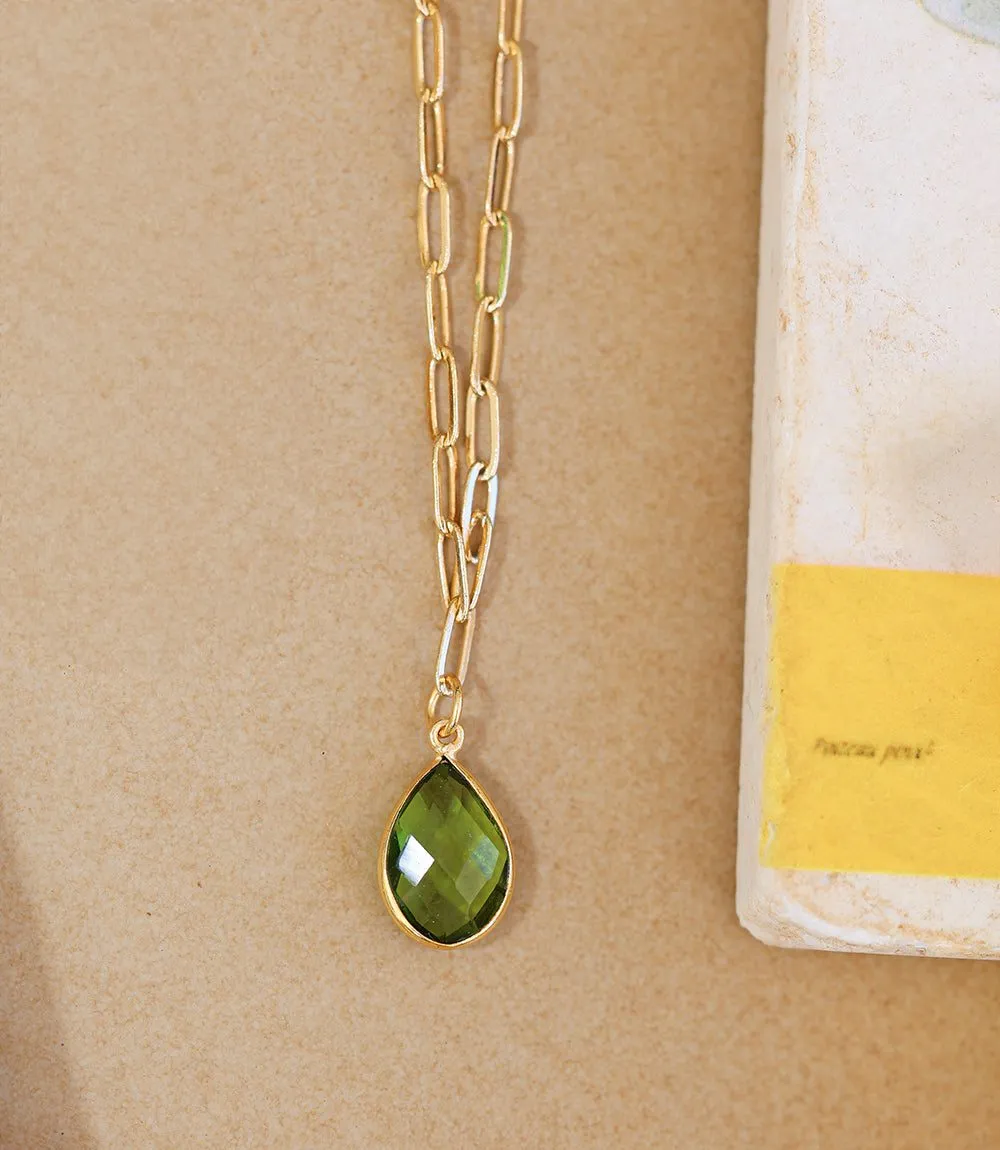 Peridot Gemstone Teardrop Necklace sold by Karen Kane product image thumbnail 2