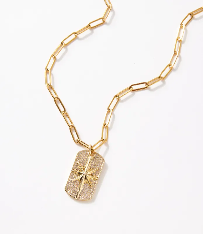 Pavé Star Tag Necklace made by Karen Kane