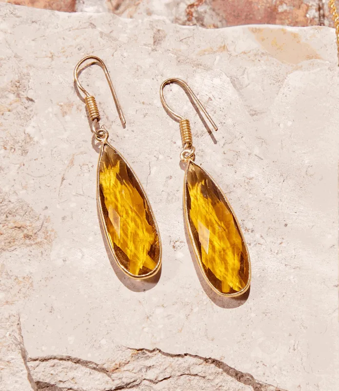 Citrine Quartz Earrings sold by Karen Kane