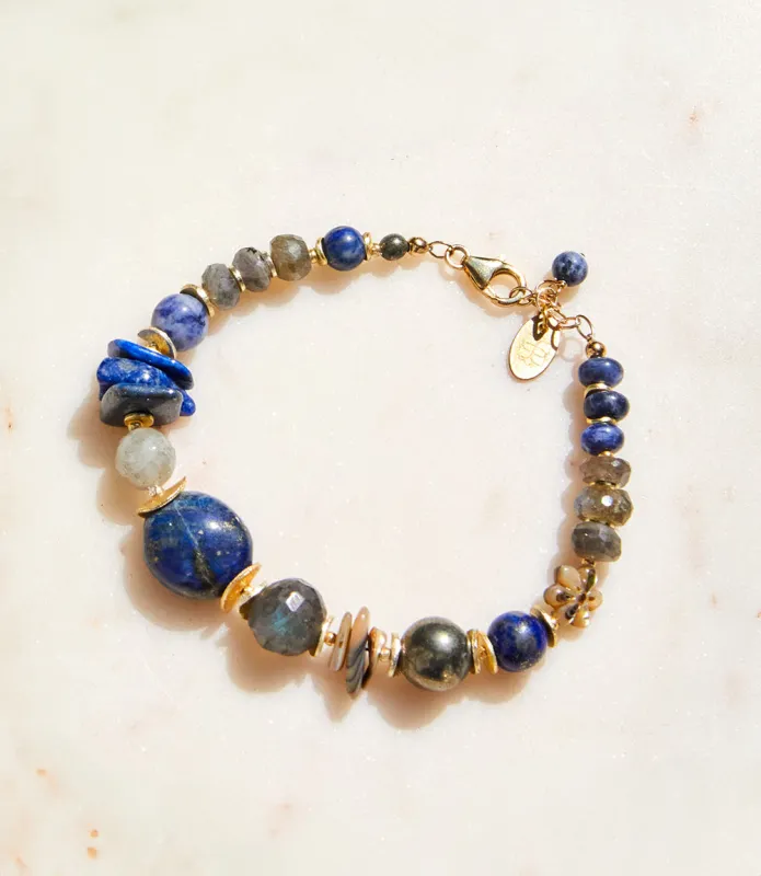 Blue Moon Beaded Gemstone Bracelet sold by Karen Kane