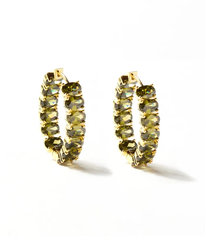 Gemstone Hoop Earrings sold by Karen Kane