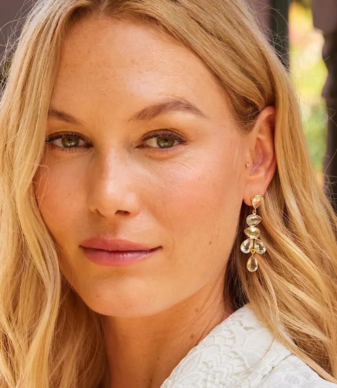 Multi Drop Gemstone Earrings sold by Karen Kane