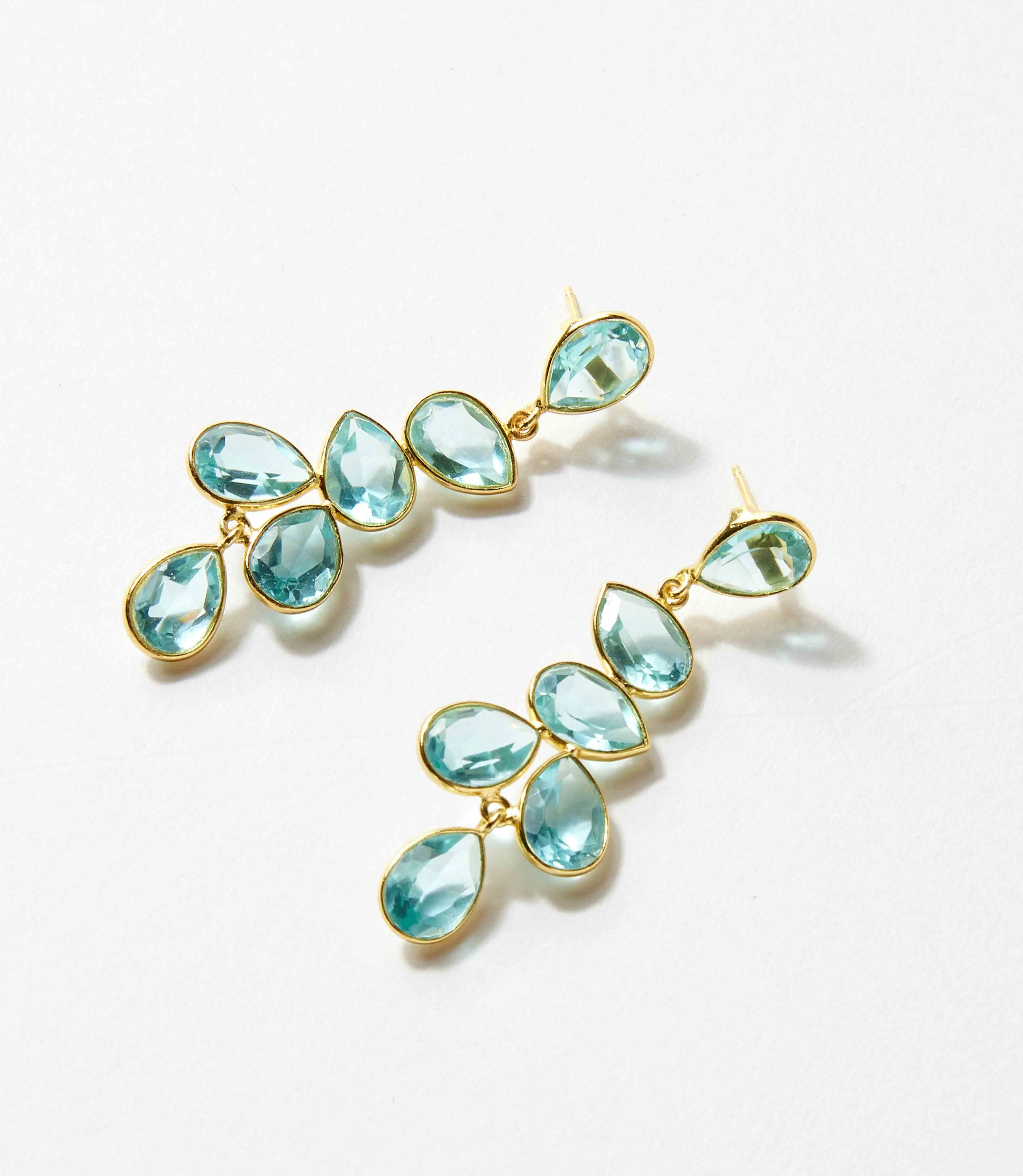 Multi Drop Gemstone Earrings sold by Karen Kane product image thumbnail 3