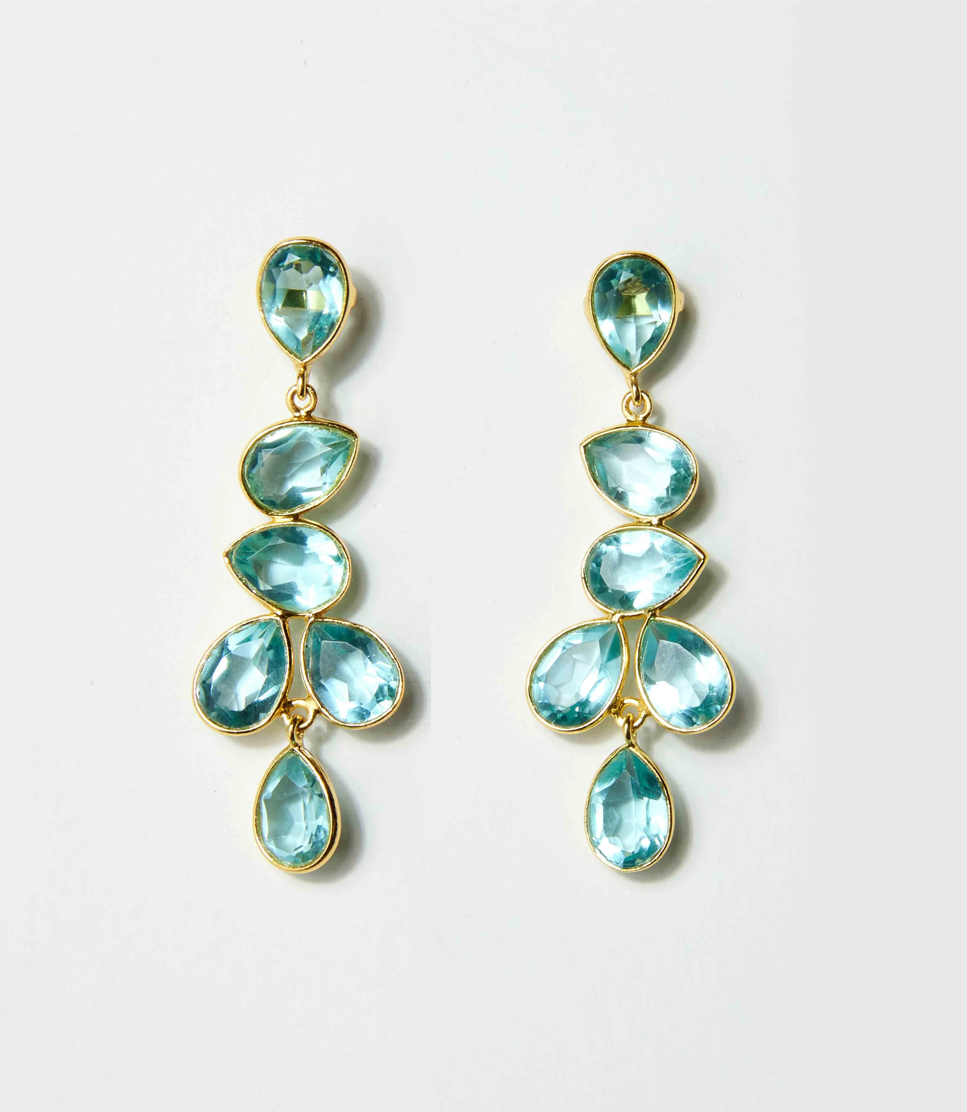 Multi Drop Gemstone Earrings sold by Karen Kane product image thumbnail 2