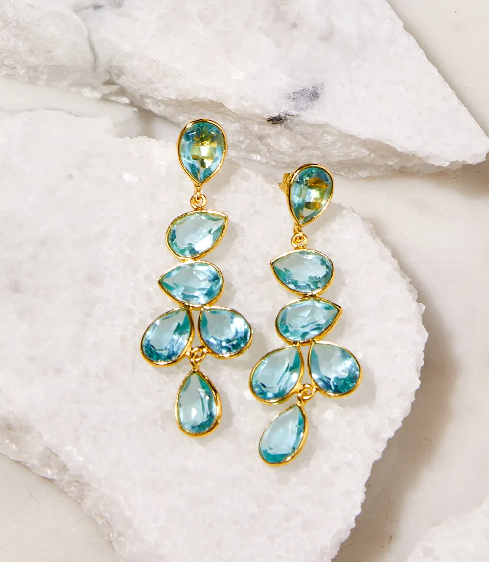Multi Drop Gemstone Earrings sold by Karen Kane