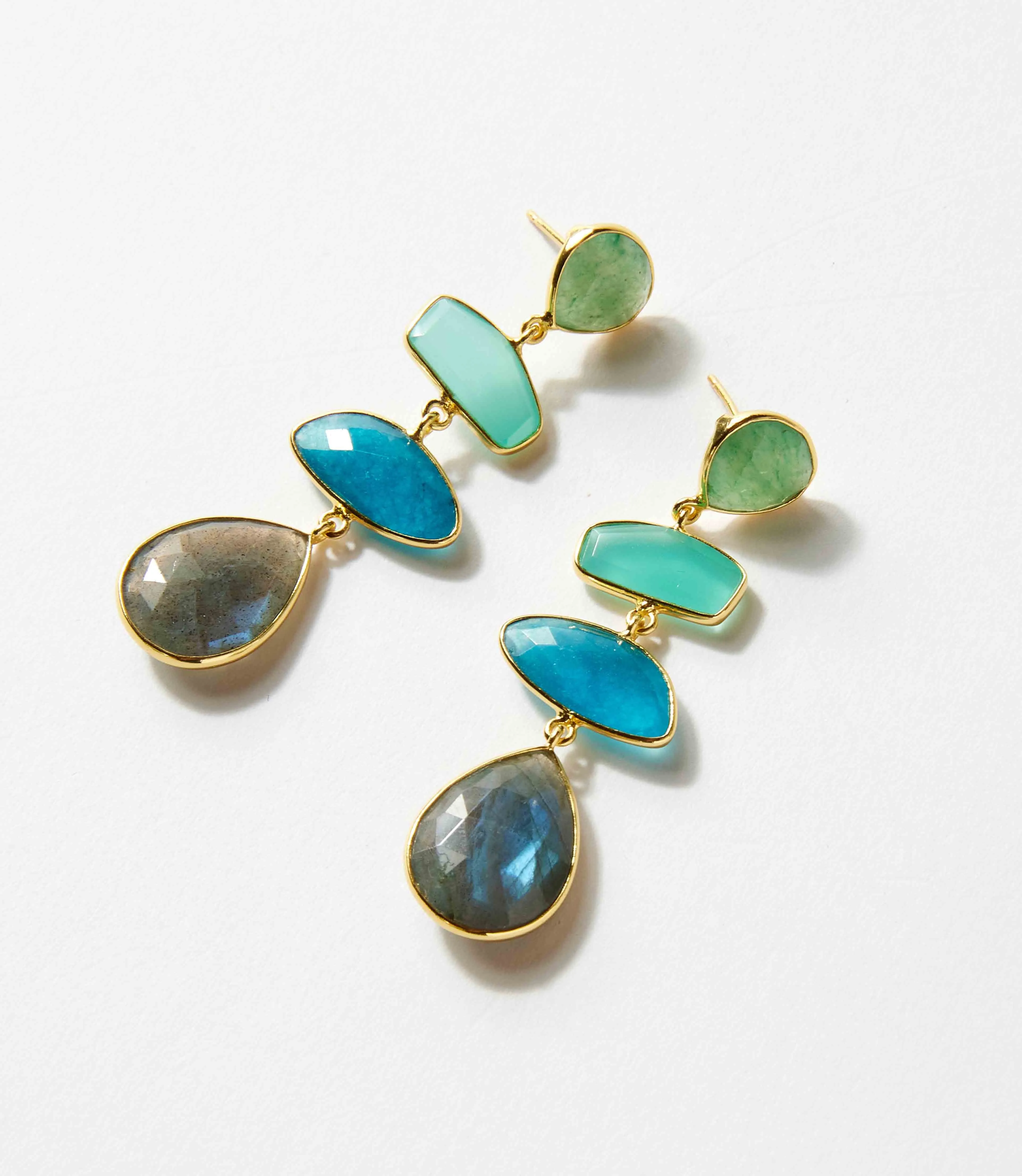 Tiered Gemstone Earrings sold by Karen Kane product image thumbnail 3