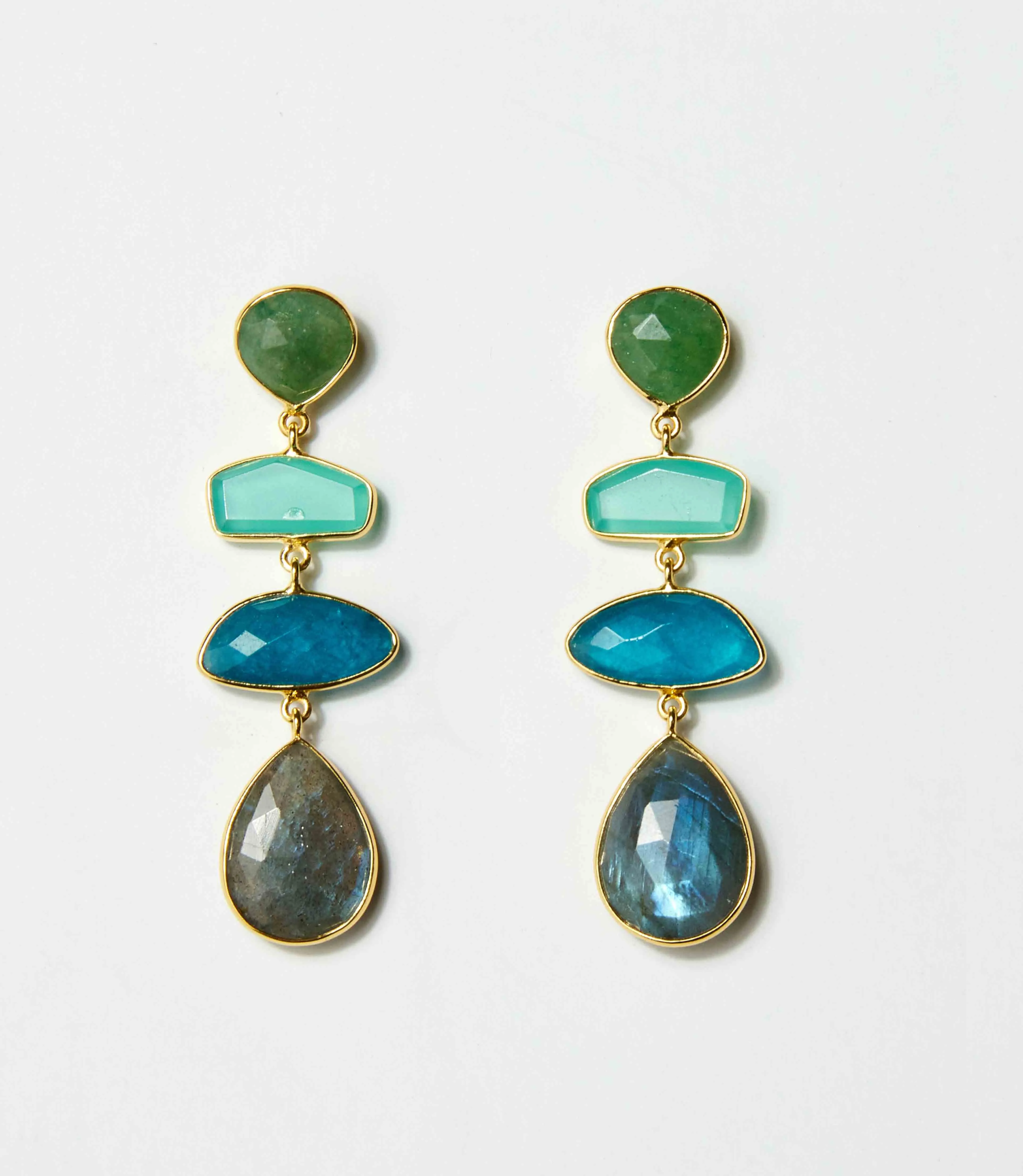 Tiered Gemstone Earrings sold by Karen Kane product image thumbnail 2