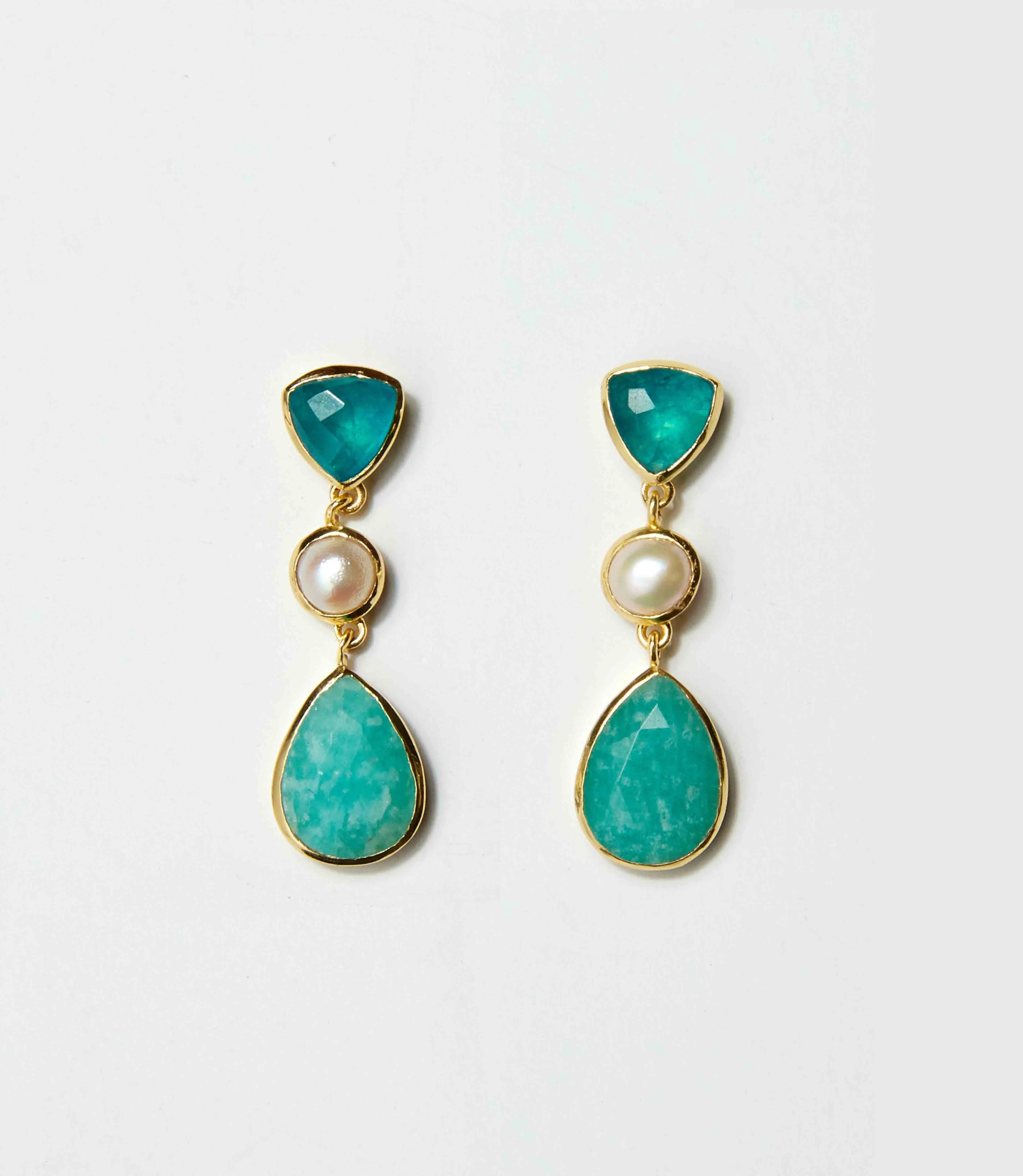 Gemstone And Pearl Earrings sold by Karen Kane product image thumbnail 2