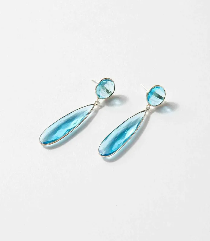Long Teardrop Gemstone Earrings sold by Karen Kane