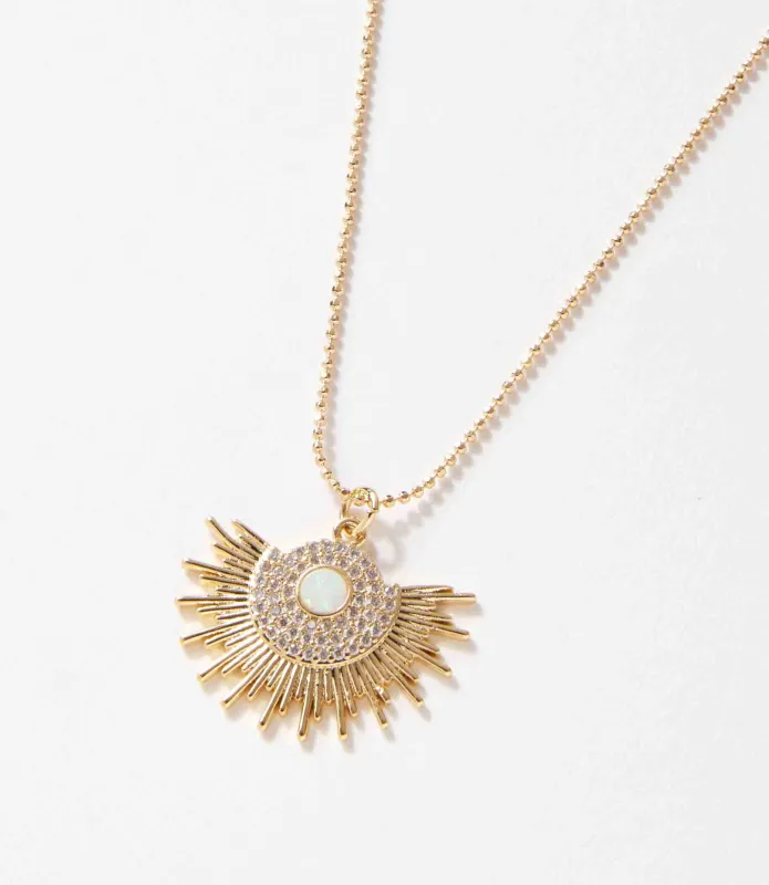 Opal Sunburst Necklace sold by Karen Kane