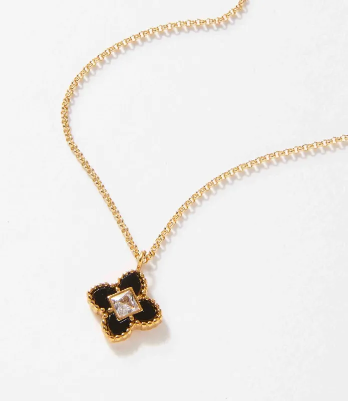 Diamond Lotus Necklace sold by Karen Kane