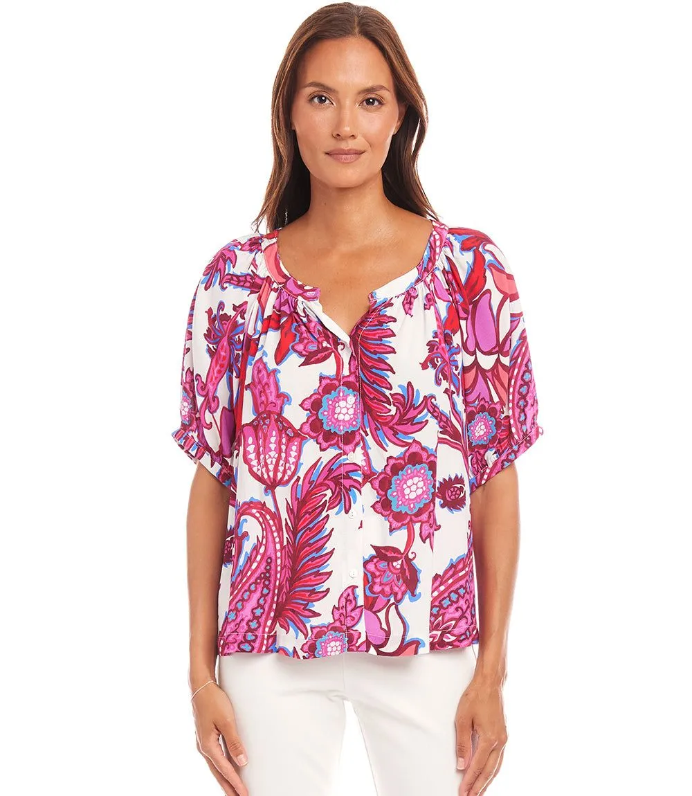 Short Sleeve Peasant Top sold by Karen Kane product image thumbnail 3
