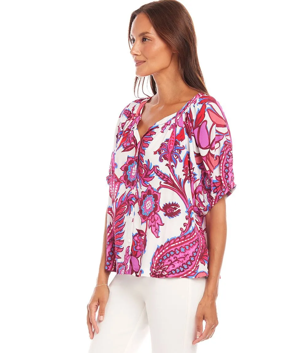 Short Sleeve Peasant Top sold by Karen Kane product image thumbnail 4