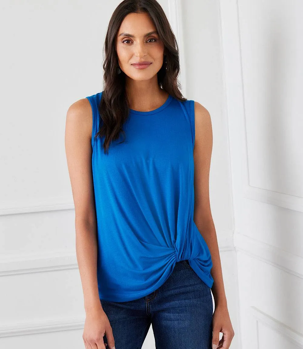 Sleeveless Pick-Up Top sold by Karen Kane