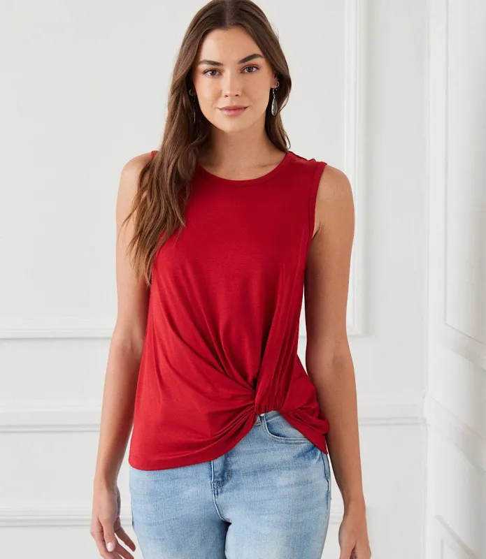 Sleeveless Pick-Up Top sold by Karen Kane