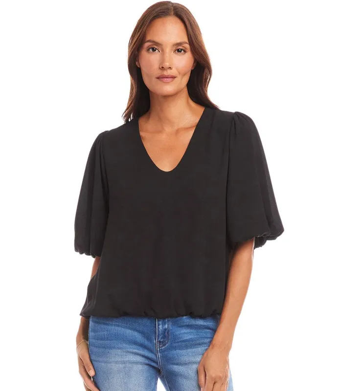 Puff Sleeve Top sold by Karen Kane