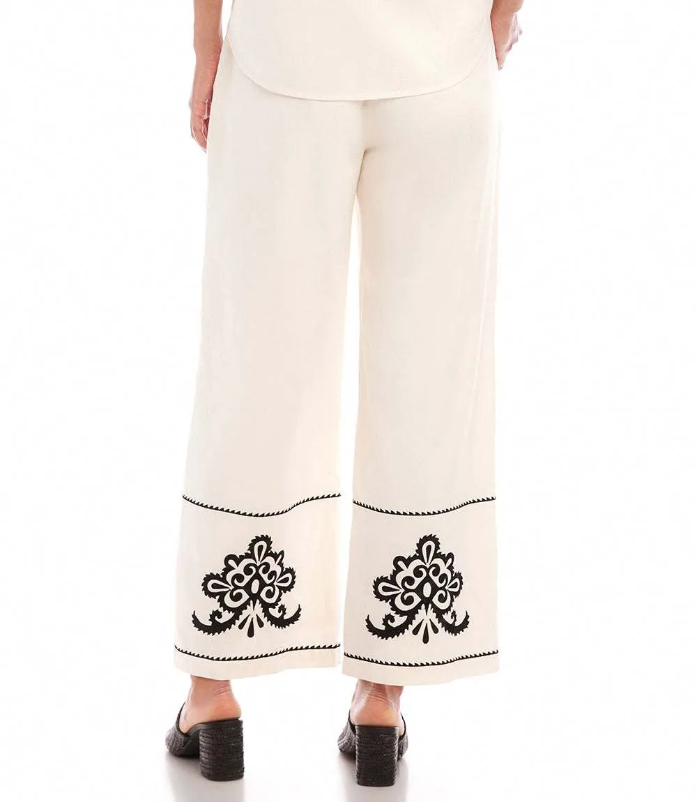 Embroidered Drawstring Ankle Pants sold by Karen Kane product image thumbnail 4