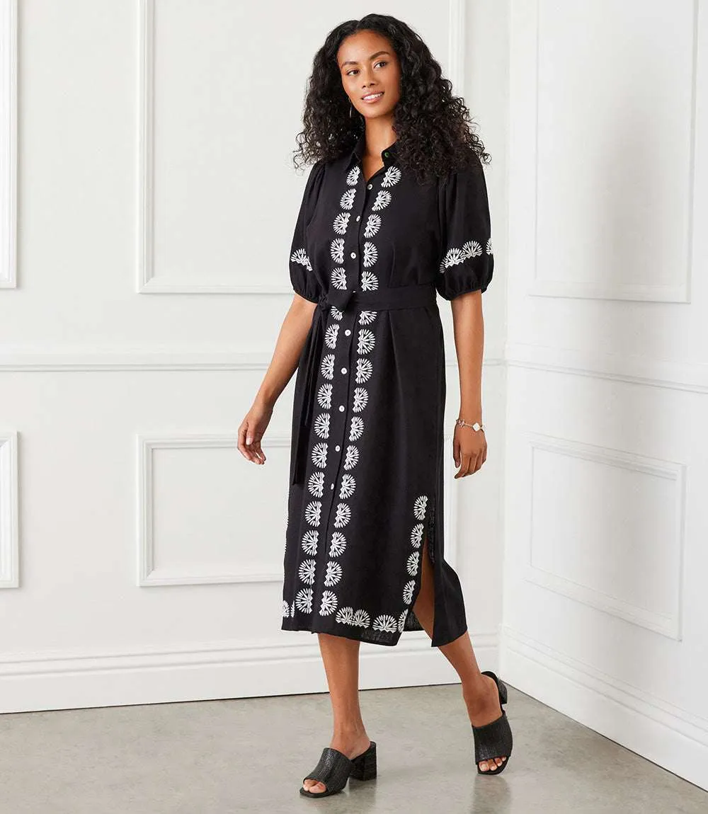 Puff Sleeve Embroidered Shirtdress sold by Karen Kane product image thumbnail 5