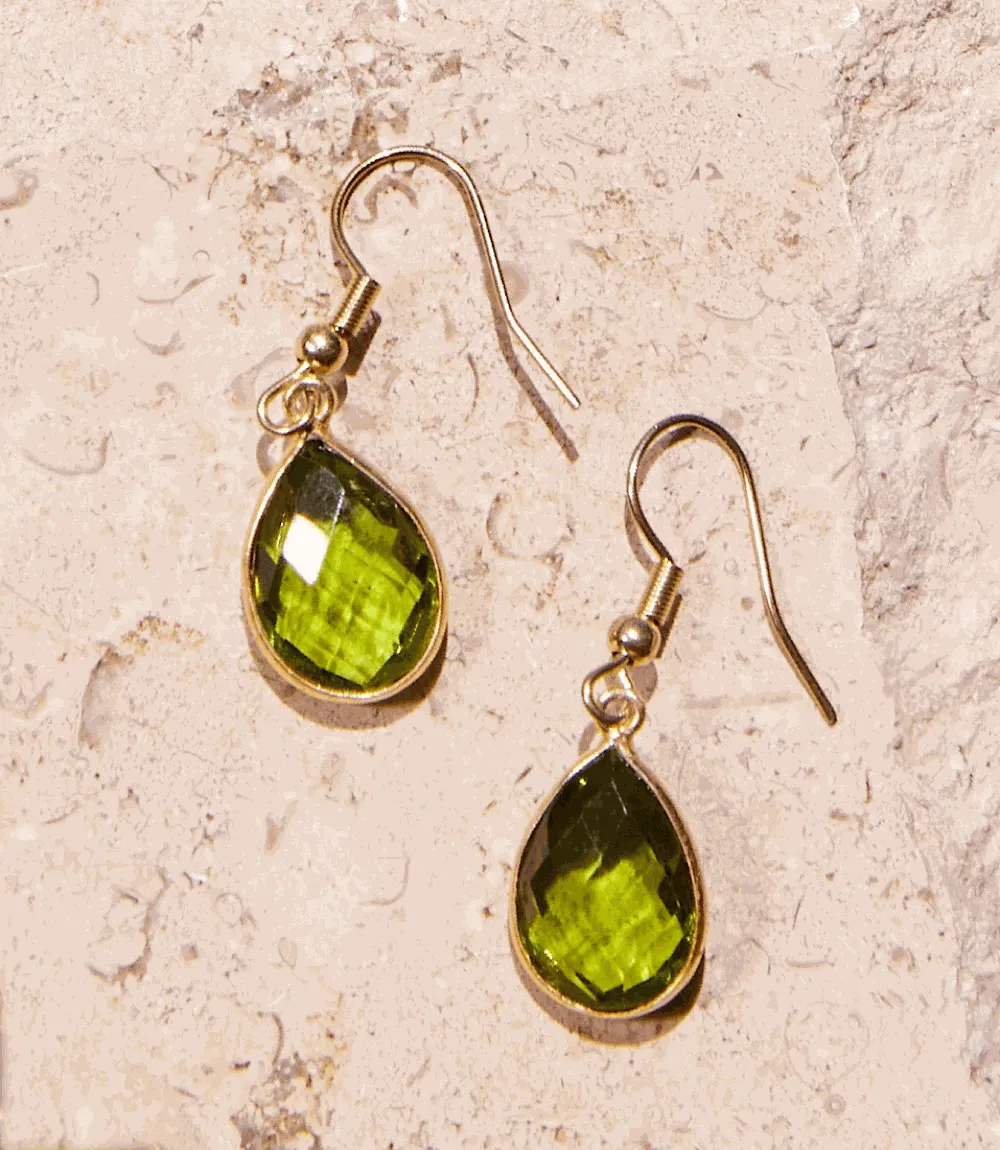 Peridot Gemstone Earrings sold by Karen Kane