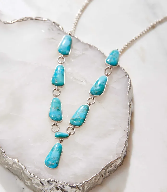 Turquoise Link Necklace sold by Karen Kane