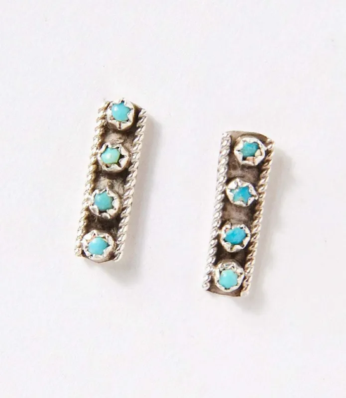 Turquoise Bar Stud Earrings sold by Karen Kane