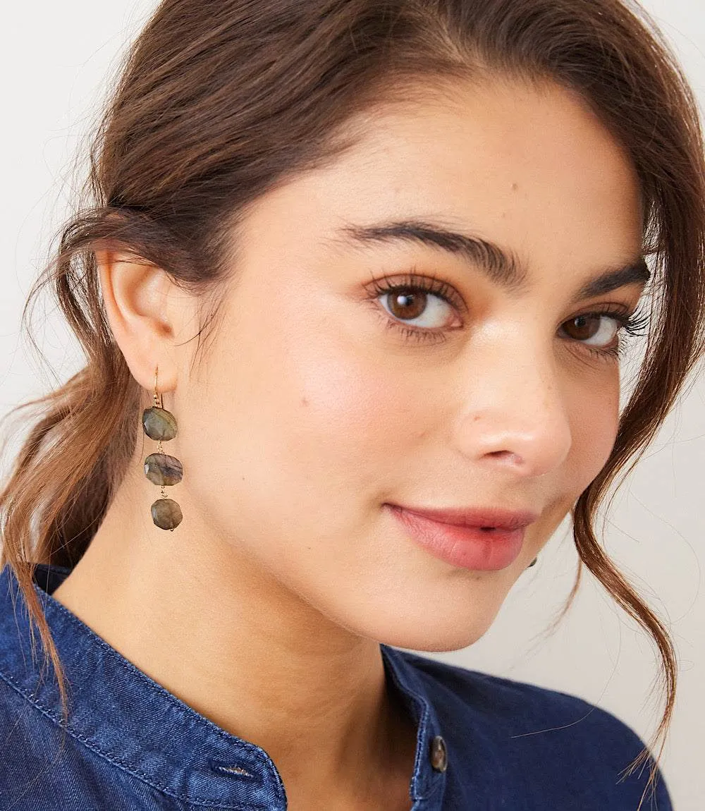 Tiered Gemstone Earrings sold by Karen Kane product image thumbnail 3