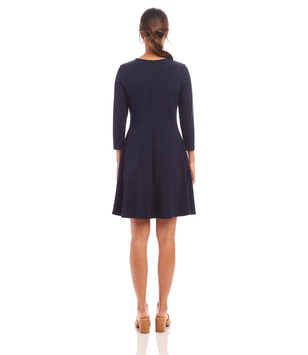 3/4 Sleeve Fit & Flare Dress sold by Karen Kane product image thumbnail 4