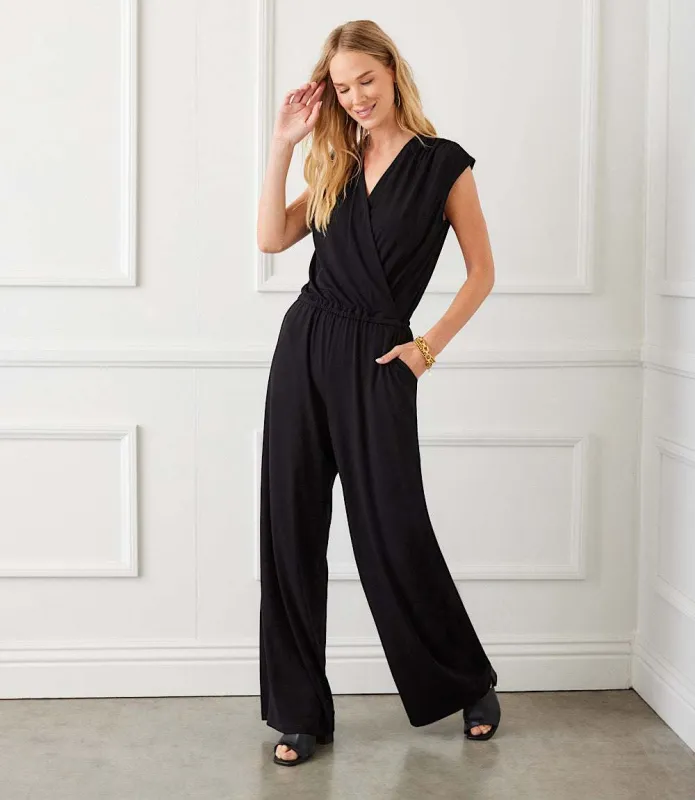 Sleeveless Travel Jersey Jumpsuit sold by Karen Kane