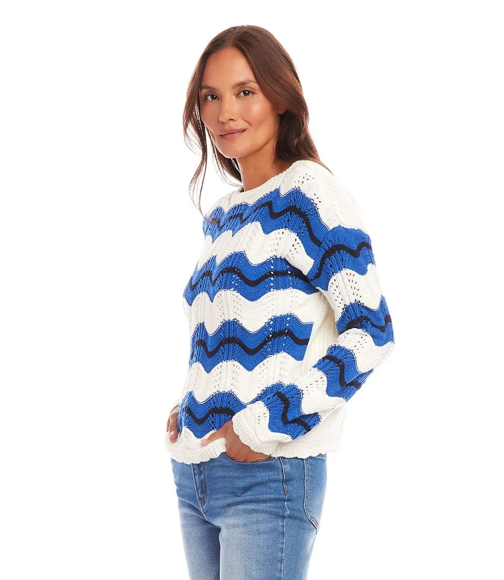 Pointelle Zigzag Sweater sold by Karen Kane product image thumbnail 4