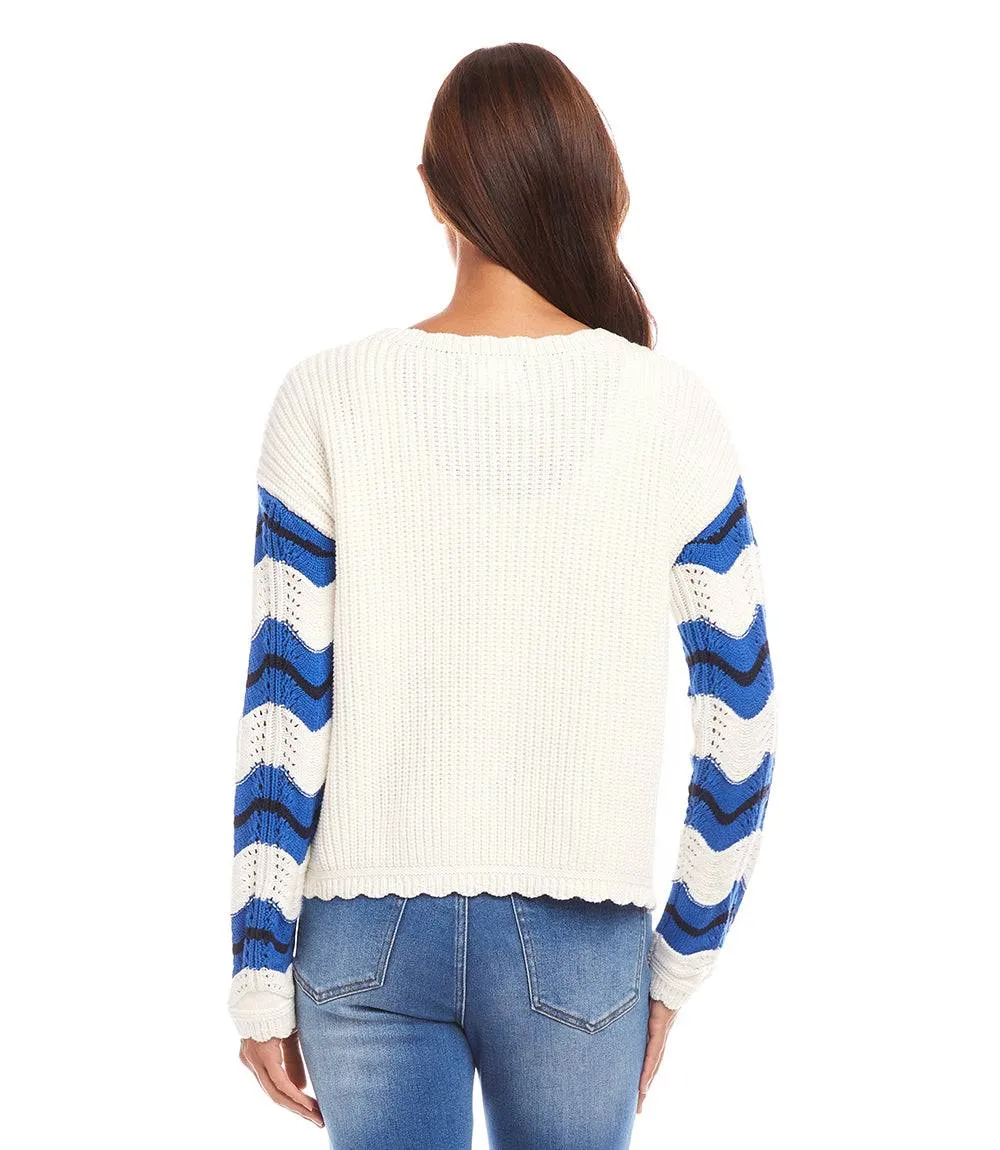 Pointelle Zigzag Sweater sold by Karen Kane product image thumbnail 5