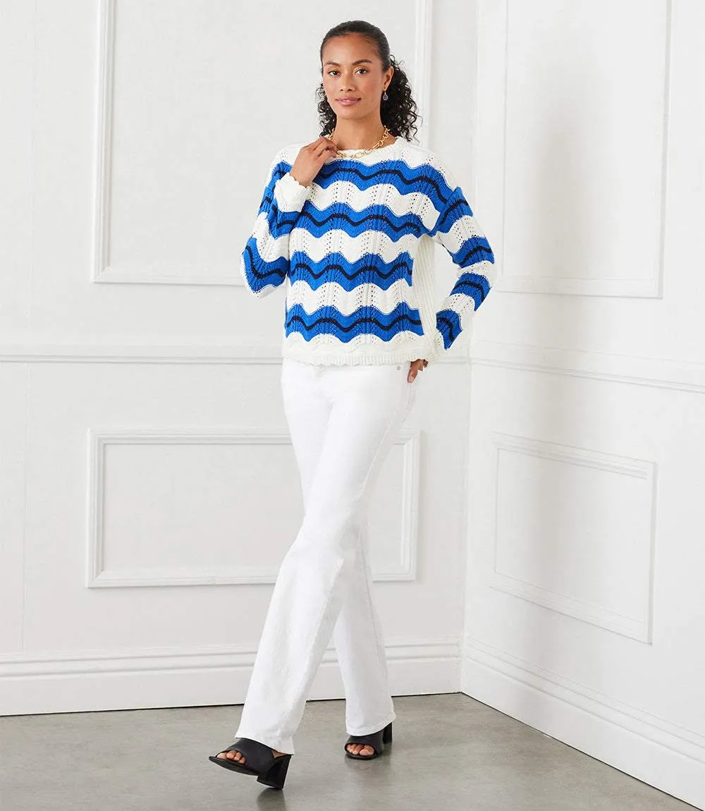Pointelle Zigzag Sweater sold by Karen Kane product image thumbnail 2