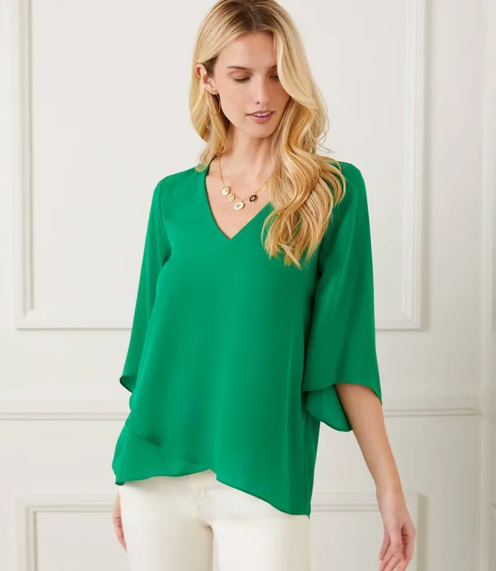 Bracelet Sleeve Asymmetric Top made by Karen Kane