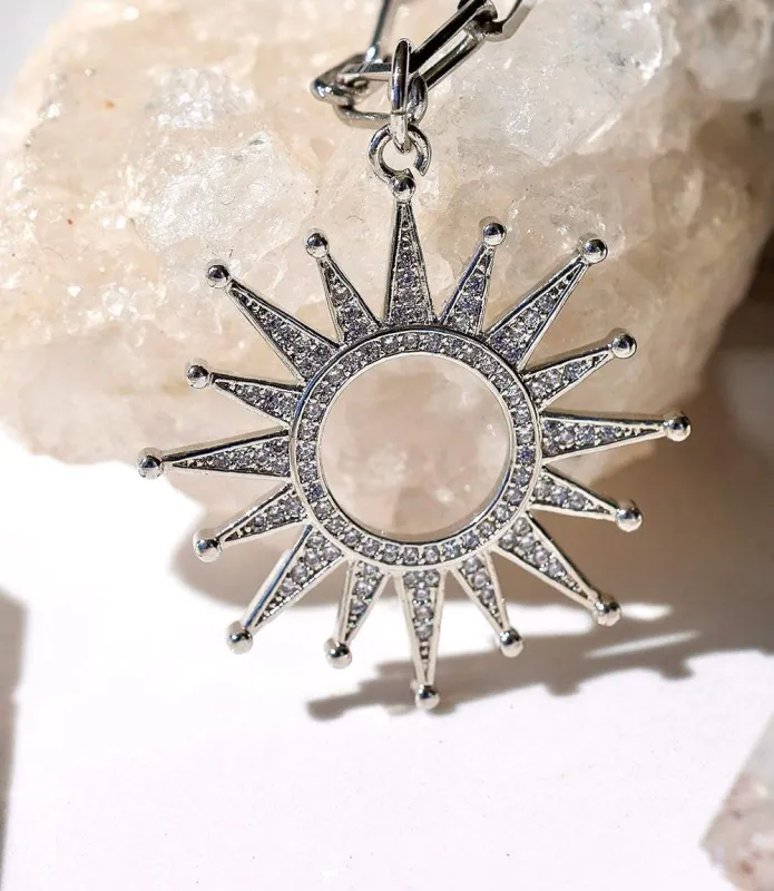 Pavé Sunburst Necklace made by Karen Kane