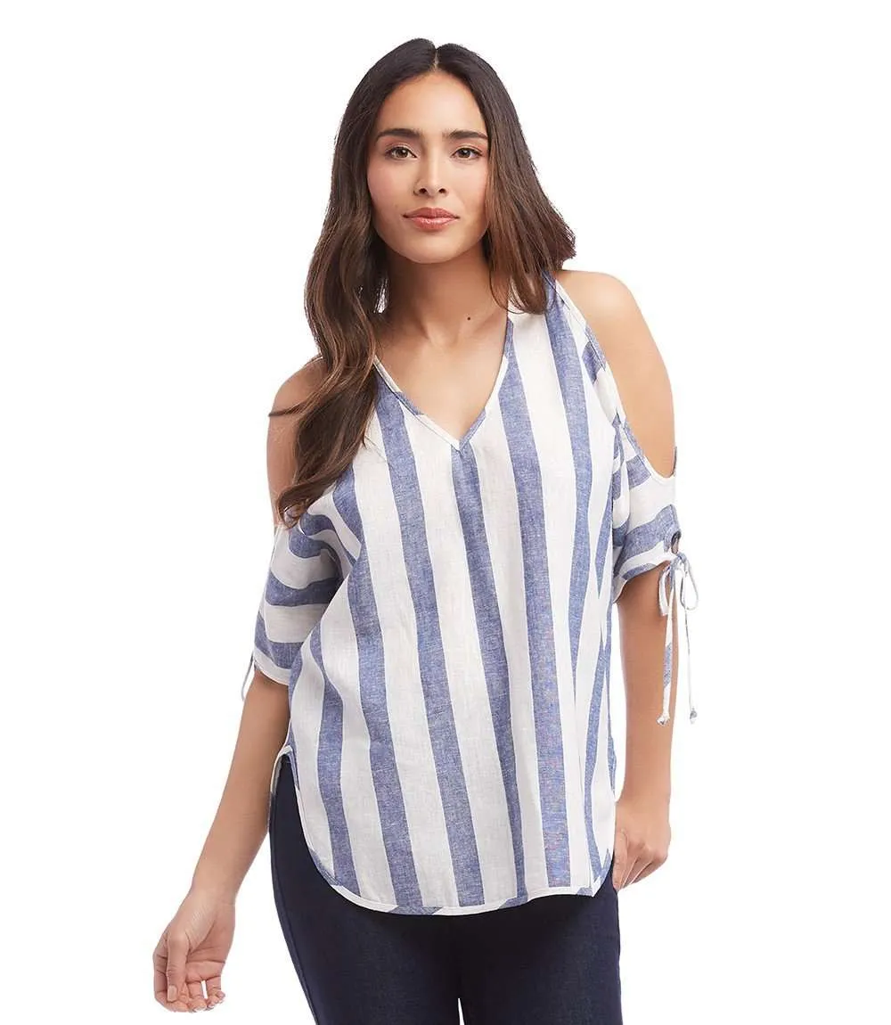 Cold Shoulder Tie Sleeve Top sold by Karen Kane product image thumbnail 4