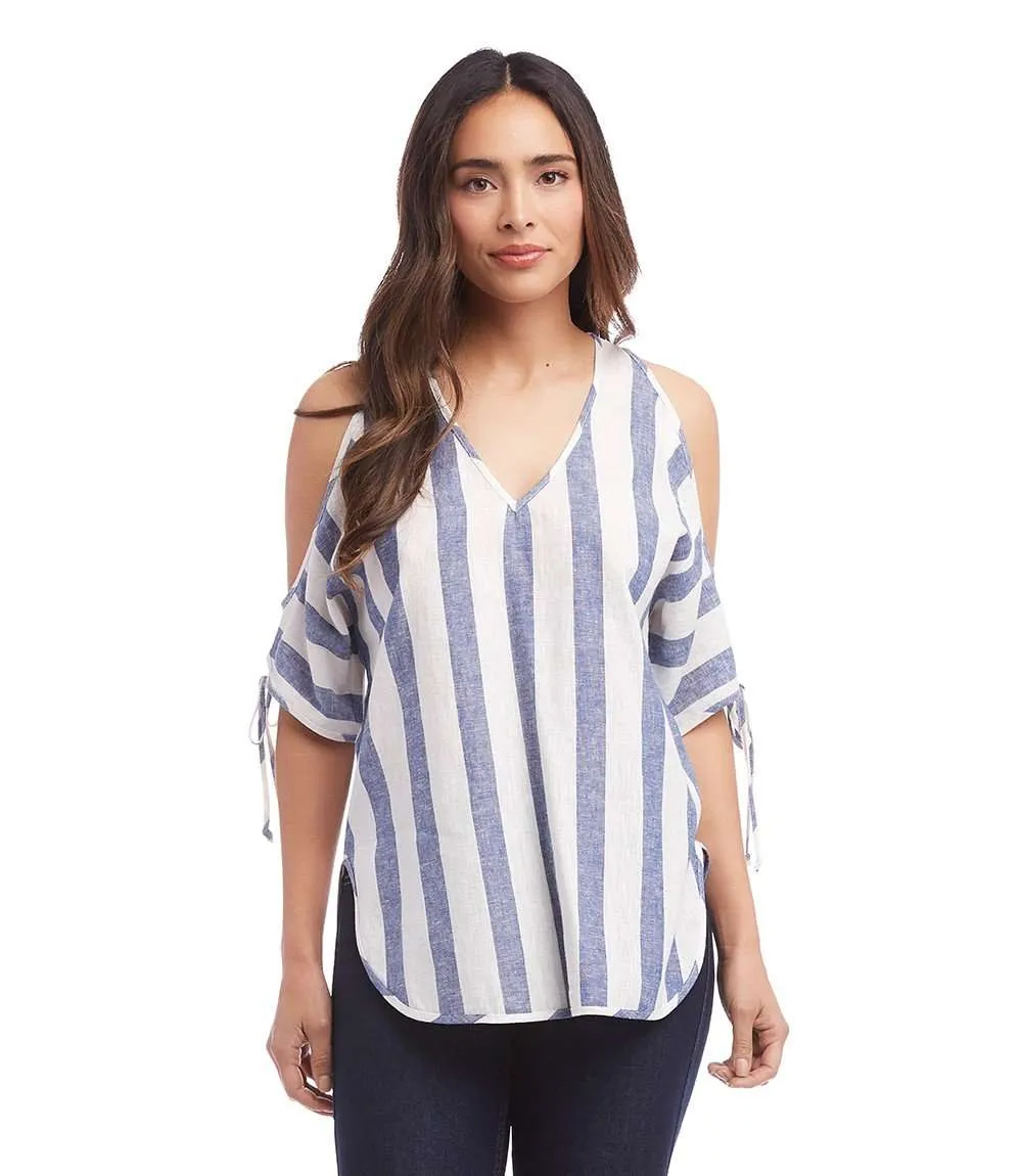 Cold Shoulder Tie Sleeve Top sold by Karen Kane product image thumbnail 2